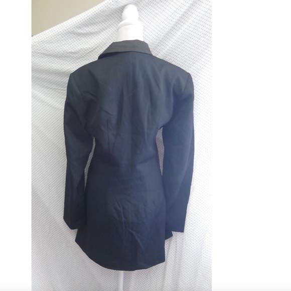 NEW ASTR The LABEL Black TUXEDO Blazer FAUX Pockets COCKTAIL Mini DRESS L - Picture 7 of 16